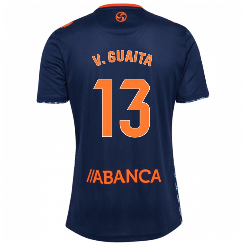 Kandiny Kinder Vicente Guaita #13 Marineblau Auswärtstrikot Trikot 2024/25 T-Shirt