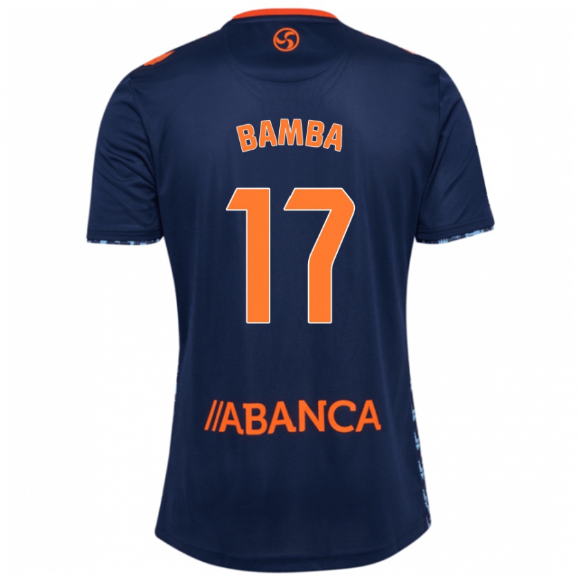 Kandiny Kinder Jonathan Bamba #17 Marineblau Auswärtstrikot Trikot 2024/25 T-Shirt