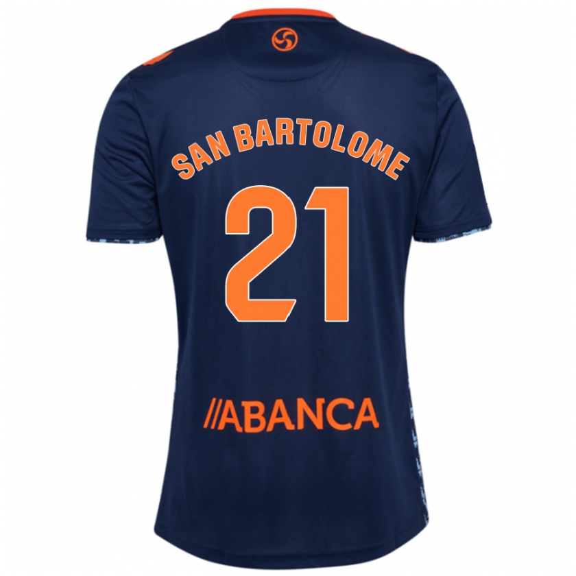 Kandiny Kinder Víctor San Bartolomé #21 Marineblau Auswärtstrikot Trikot 2024/25 T-Shirt