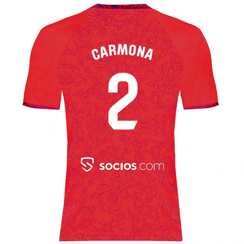 Kandiny Kinder José Ángel Carmona #2 Rot Auswärtstrikot Trikot 2024/25 T-Shirt