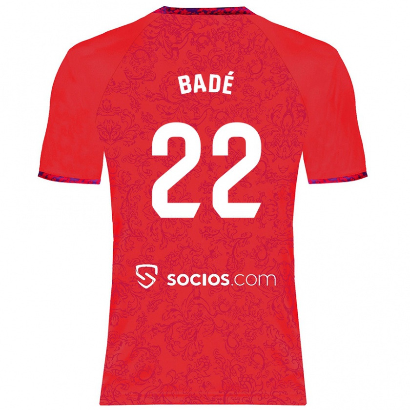 Kandiny Kinder Loïc Badé #22 Rot Auswärtstrikot Trikot 2024/25 T-Shirt