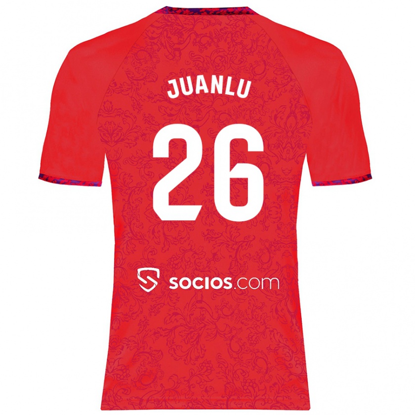 Kandiny Kinder Juanlu Sánchez #26 Rot Auswärtstrikot Trikot 2024/25 T-Shirt