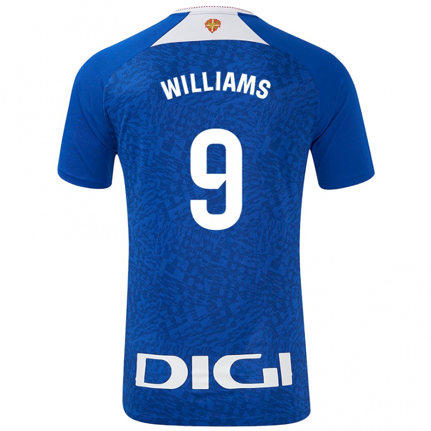 Kandiny Kinder Iñaki Williams #9 Königsblau Auswärtstrikot Trikot 2024/25 T-Shirt