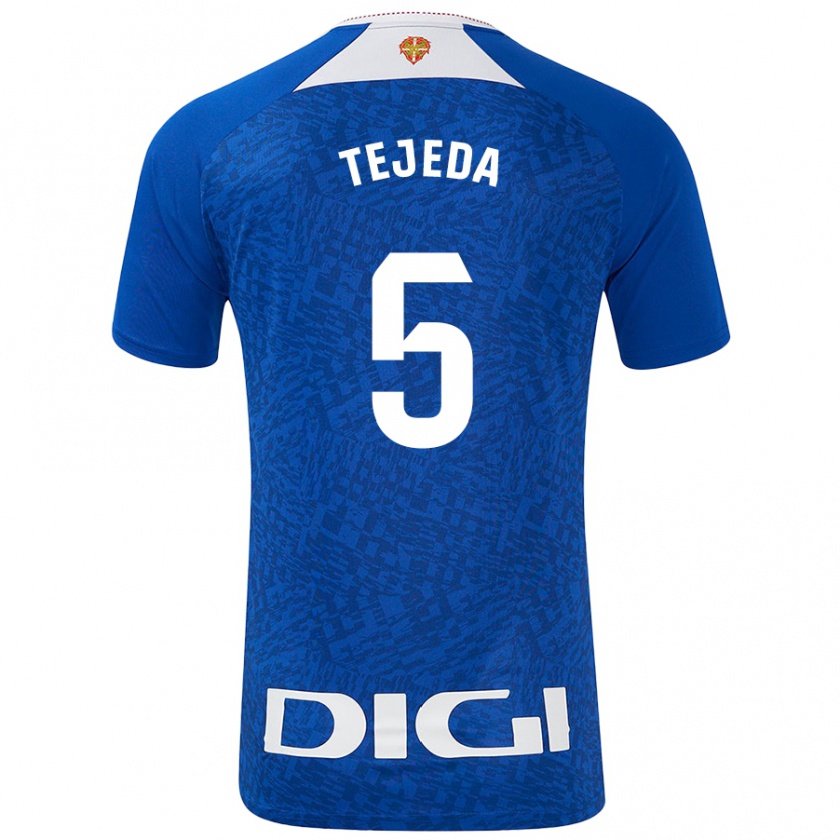 Kandiny Kinder Diego Tejeda #5 Königsblau Auswärtstrikot Trikot 2024/25 T-Shirt