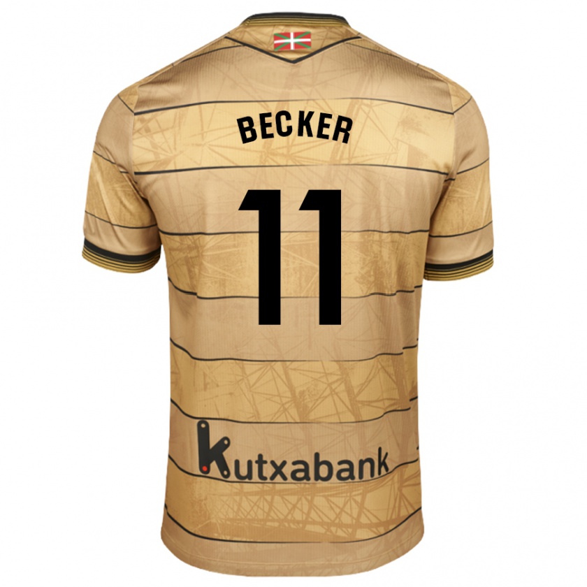 Kandiny Kinder Sheraldo Becker #11 Braun Auswärtstrikot Trikot 2024/25 T-Shirt