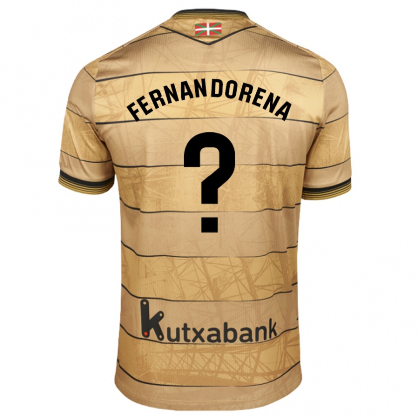 Kandiny Kinder Alex Fernandorena #0 Braun Auswärtstrikot Trikot 2024/25 T-Shirt