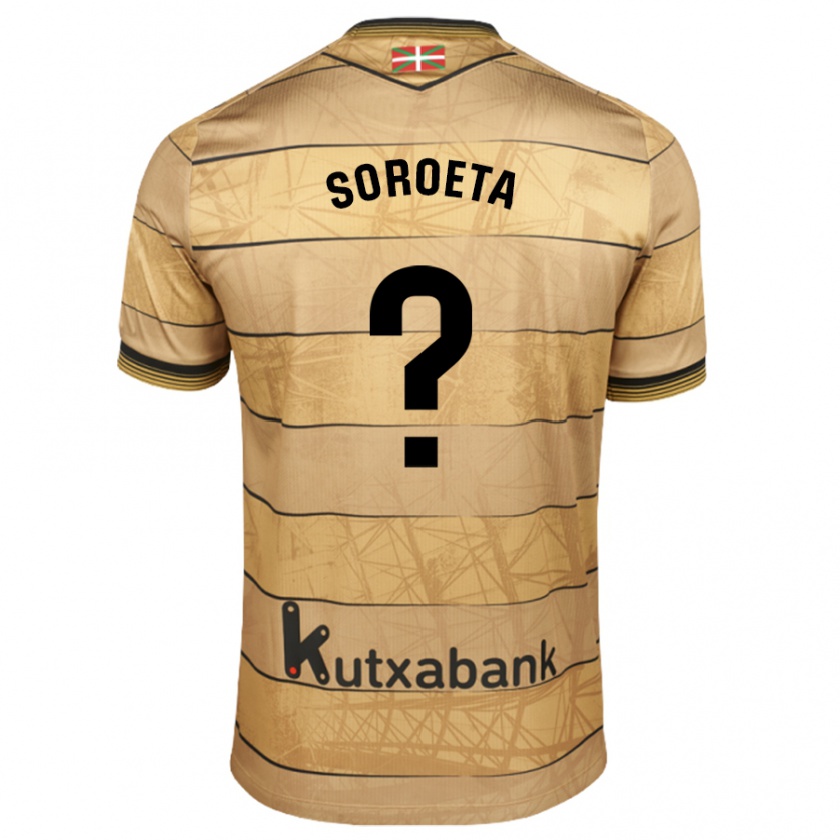 Kandiny Kinder Javier Soroeta #0 Braun Auswärtstrikot Trikot 2024/25 T-Shirt