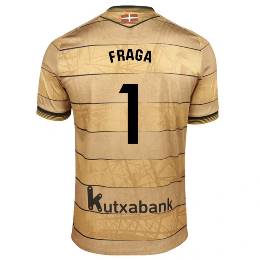 Kandiny Kinder Aitor Fraga #1 Braun Auswärtstrikot Trikot 2024/25 T-Shirt