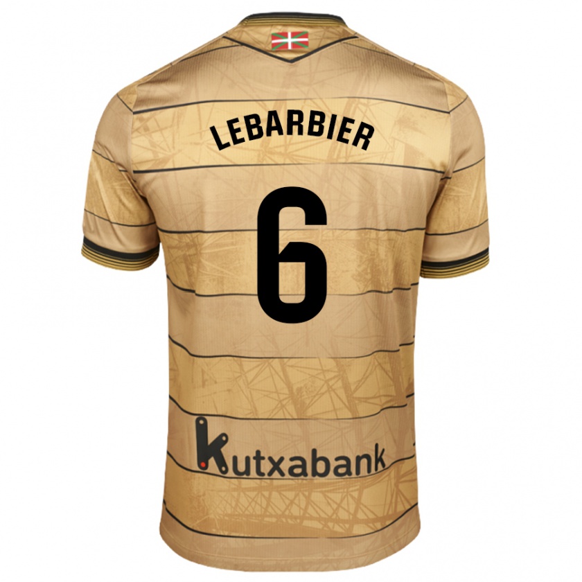 Kandiny Kinder Alex Lebarbier #6 Braun Auswärtstrikot Trikot 2024/25 T-Shirt