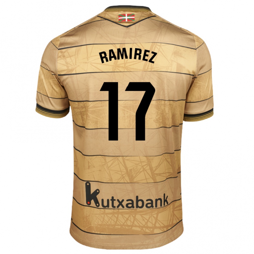 Kandiny Kinder Darío Ramírez #17 Braun Auswärtstrikot Trikot 2024/25 T-Shirt