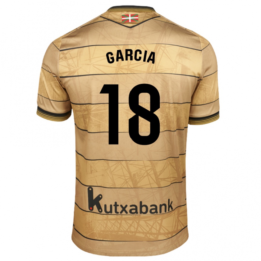 Kandiny Kinder Eder García #18 Braun Auswärtstrikot Trikot 2024/25 T-Shirt