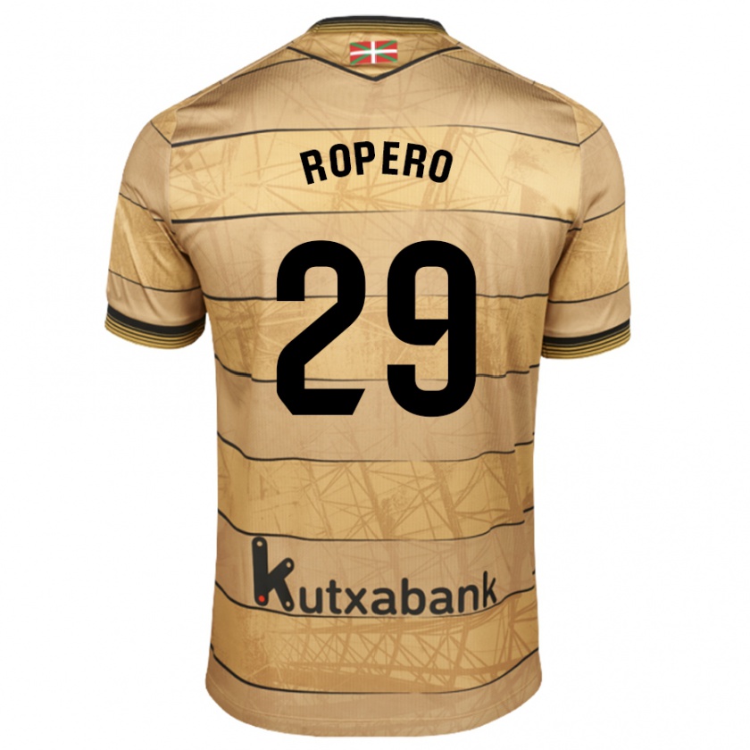 Kandiny Kinder Iker Ropero #29 Braun Auswärtstrikot Trikot 2024/25 T-Shirt