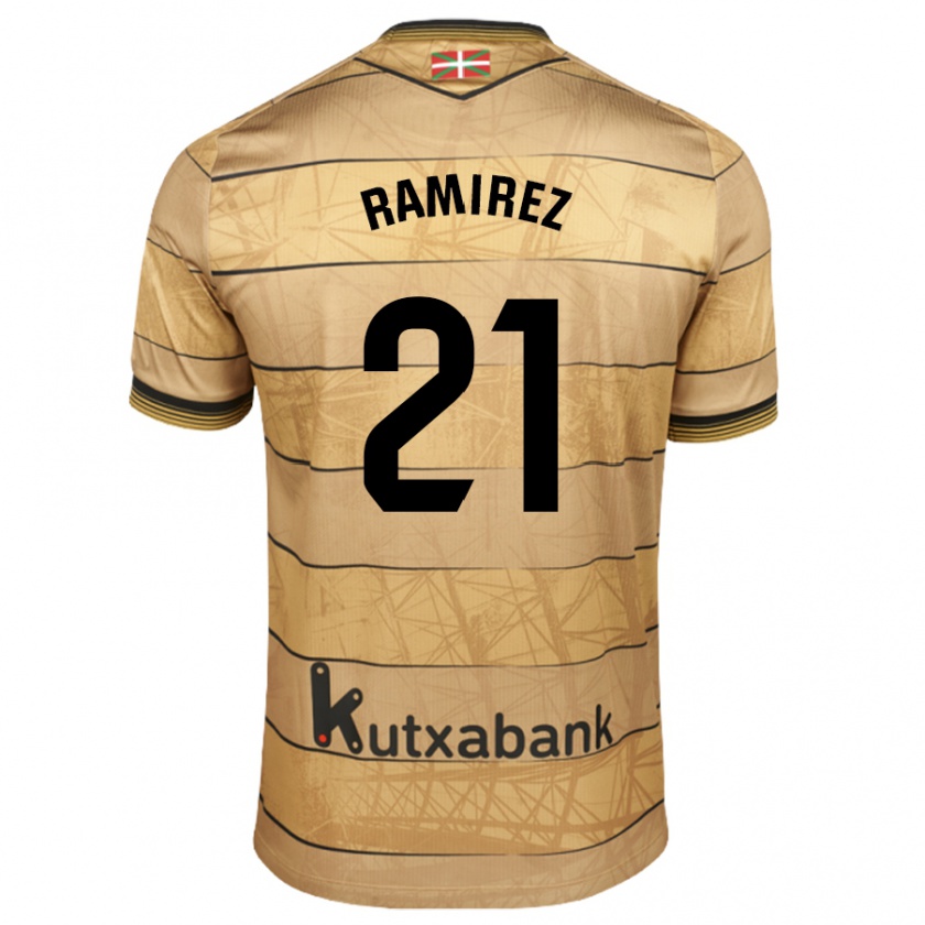 Kandiny Kinder Emma Ramírez #21 Braun Auswärtstrikot Trikot 2024/25 T-Shirt