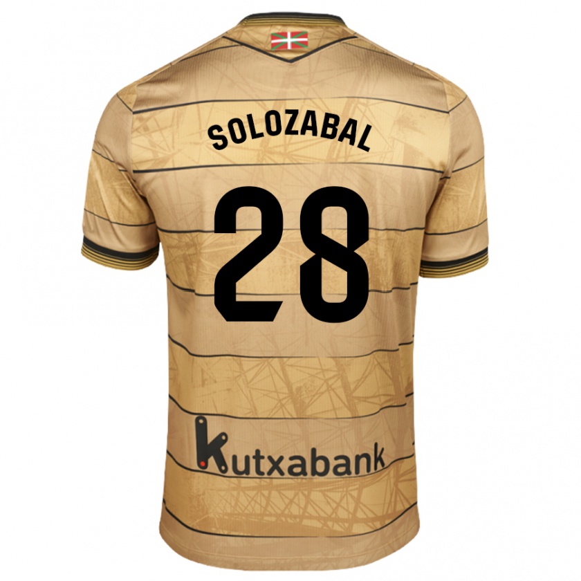 Kandiny Kinder Malen Solozabal Ibarra #28 Braun Auswärtstrikot Trikot 2024/25 T-Shirt