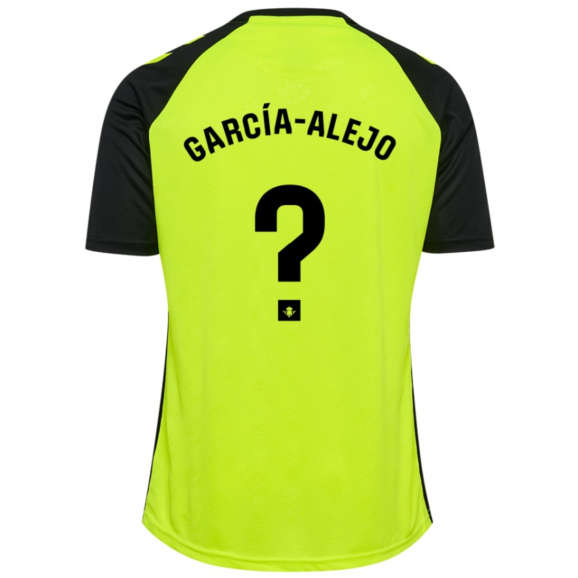 Kandiny Kinder Raúl García-Alejo #0 Fluoreszierendes Gelb Schwarz Auswärtstrikot Trikot 2024/25 T-Shirt