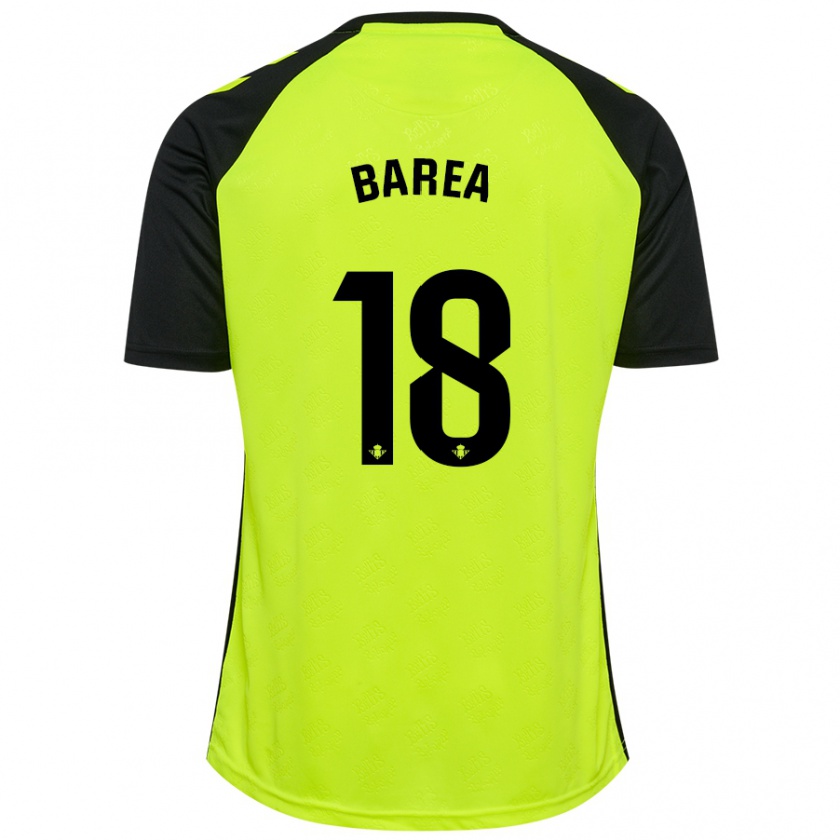 Kandiny Kinder Ismael Barea #18 Fluoreszierendes Gelb Schwarz Auswärtstrikot Trikot 2024/25 T-Shirt