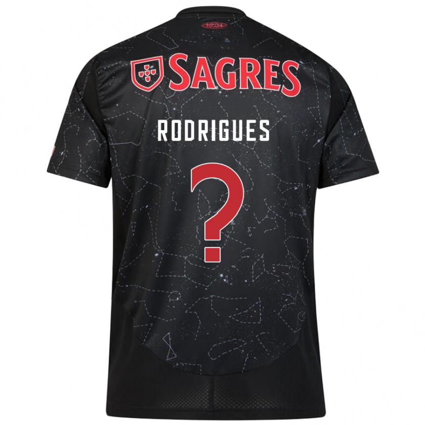 Kandiny Kinder Miguel Rodrigues #0 Schwarz Rot Auswärtstrikot Trikot 2024/25 T-Shirt