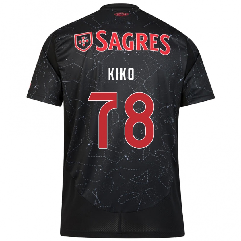 Kandiny Kinder Kiko #78 Schwarz Rot Auswärtstrikot Trikot 2024/25 T-Shirt