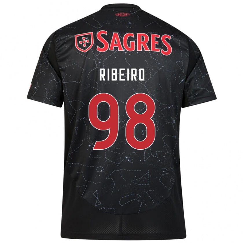 Kandiny Kinder Ricardo Ribeiro #98 Schwarz Rot Auswärtstrikot Trikot 2024/25 T-Shirt