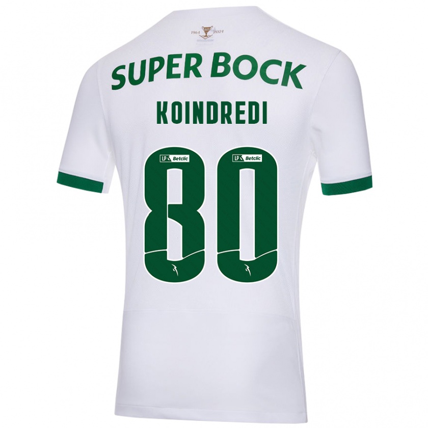 Kandiny Kinder Koba Koindredi #80 Weiß Grün Auswärtstrikot Trikot 2024/25 T-Shirt