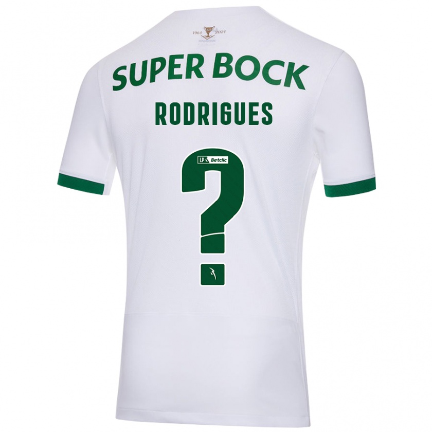 Kandiny Kinder João Rodrigues #0 Weiß Grün Auswärtstrikot Trikot 2024/25 T-Shirt