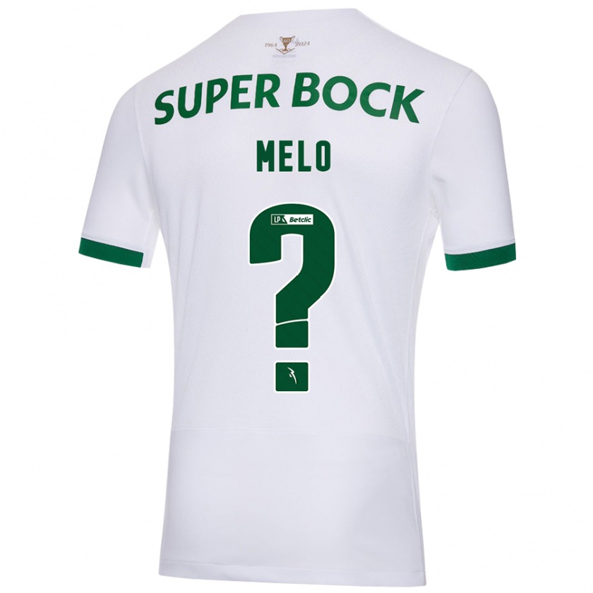 Kandiny Kinder Rafael Melo #0 Weiß Grün Auswärtstrikot Trikot 2024/25 T-Shirt