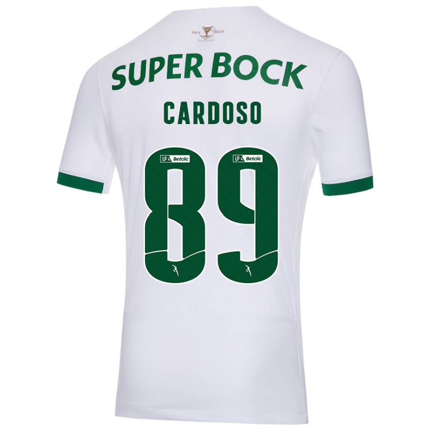 Kandiny Kinder Nilton Cardoso #89 Weiß Grün Auswärtstrikot Trikot 2024/25 T-Shirt