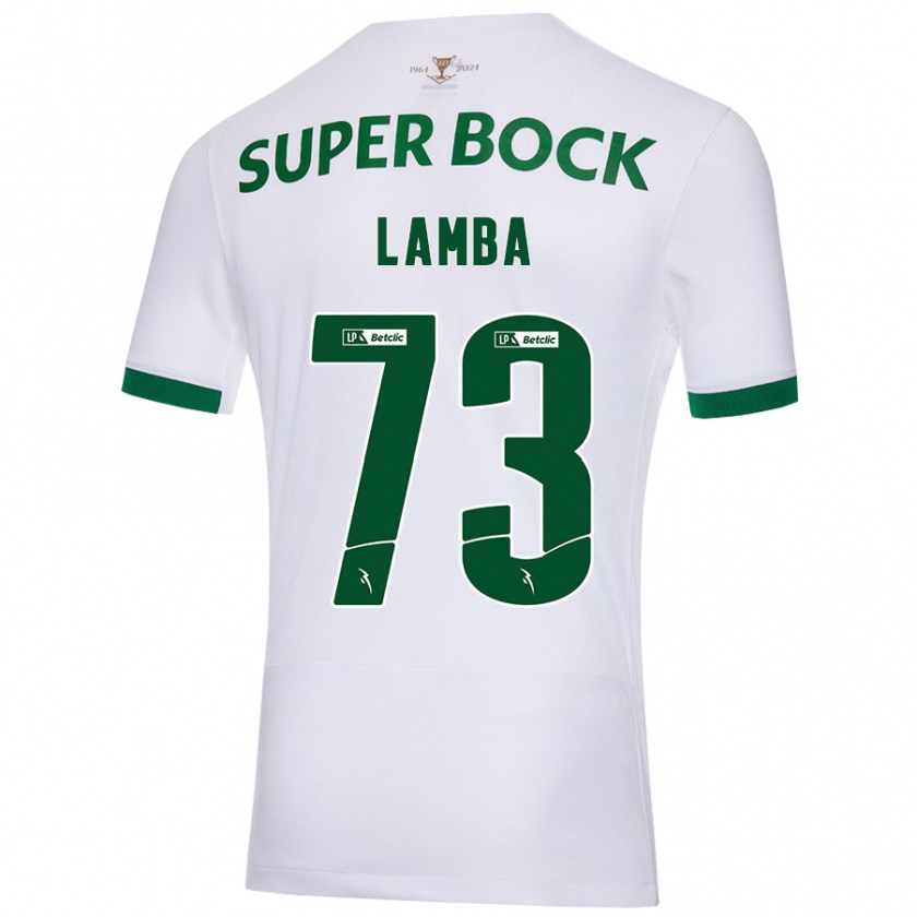 Kandiny Kinder Chico Lamba #73 Weiß Grün Auswärtstrikot Trikot 2024/25 T-Shirt