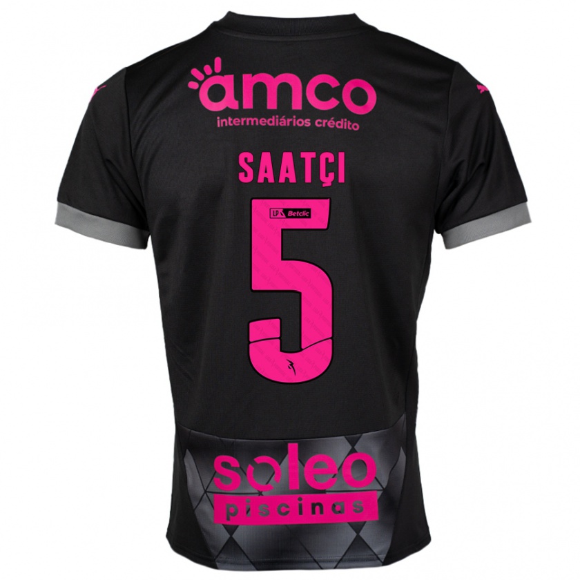 Kandiny Kinder Serdar Saatçı #5 Schwarz Rosa Auswärtstrikot Trikot 2024/25 T-Shirt