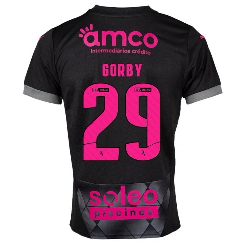 Kandiny Kinder Gorby #29 Schwarz Rosa Auswärtstrikot Trikot 2024/25 T-Shirt