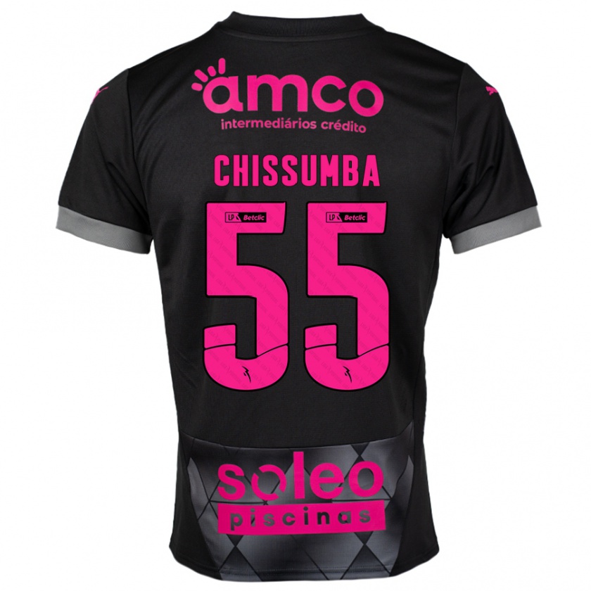 Kandiny Kinder Chissumba #55 Schwarz Rosa Auswärtstrikot Trikot 2024/25 T-Shirt