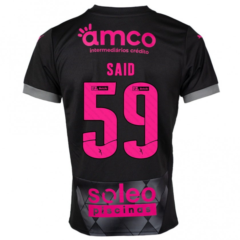 Kandiny Kinder Yan Said #59 Schwarz Rosa Auswärtstrikot Trikot 2024/25 T-Shirt