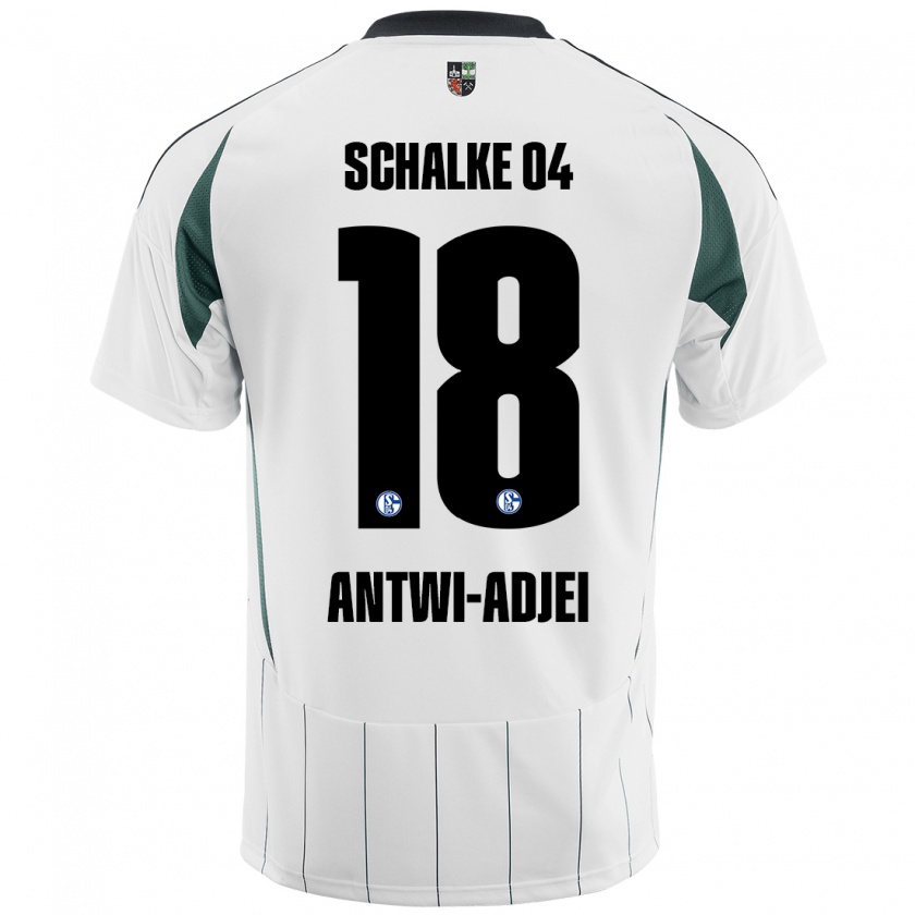 Kandiny Kinder Christopher Antwi-Adjei #18 Weiß Grün Auswärtstrikot Trikot 2024/25 T-Shirt