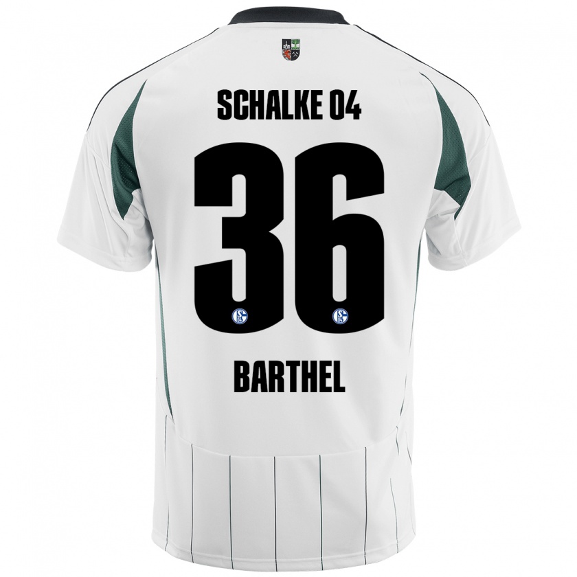 Kandiny Kinder Niklas Barthel #36 Weiß Grün Auswärtstrikot Trikot 2024/25 T-Shirt