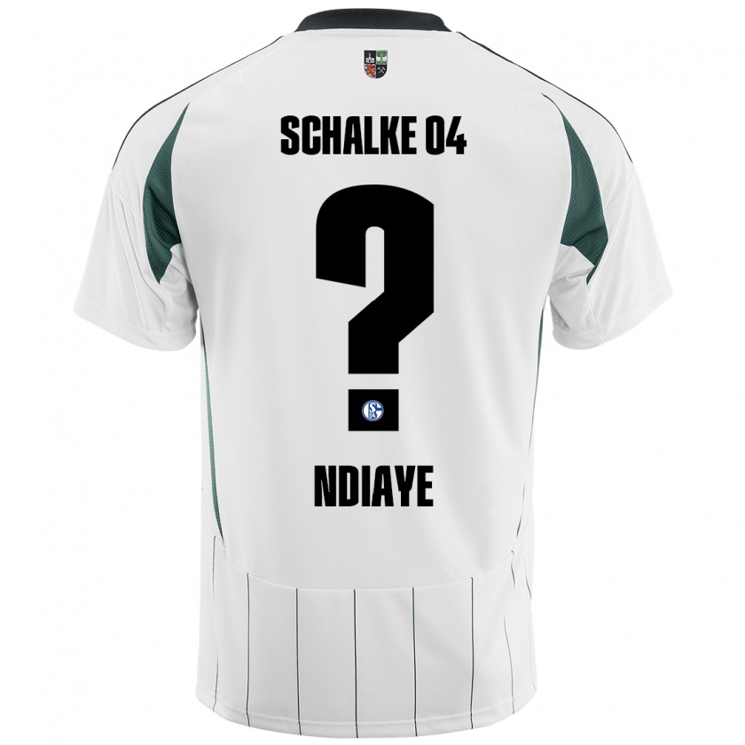 Kandiny Kinder Jean-Paul Ndiaye #0 Weiß Grün Auswärtstrikot Trikot 2024/25 T-Shirt