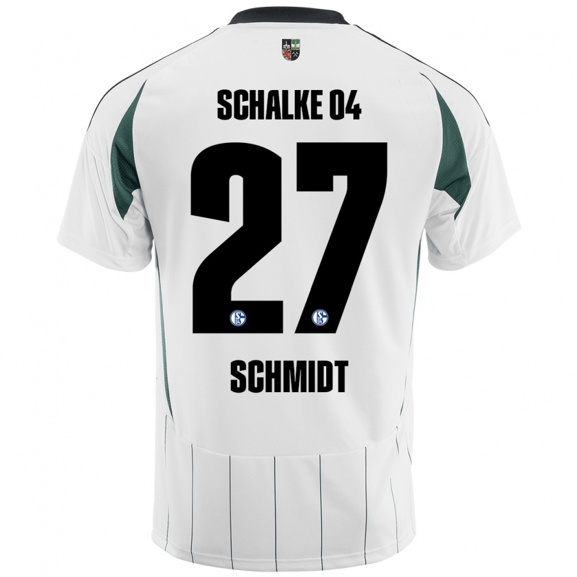 Kandiny Kinder Tim Schmidt #27 Weiß Grün Auswärtstrikot Trikot 2024/25 T-Shirt