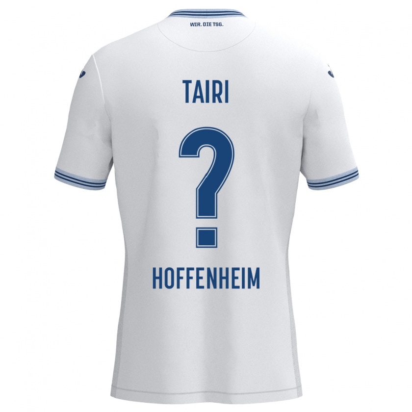 Kandiny Kinder Zidan Tairi #0 Weiß Blau Auswärtstrikot Trikot 2024/25 T-Shirt