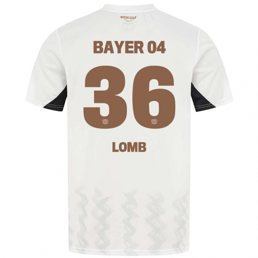 Kandiny Kinder Niklas Lomb #36 Weiß Schwarz Auswärtstrikot Trikot 2024/25 T-Shirt