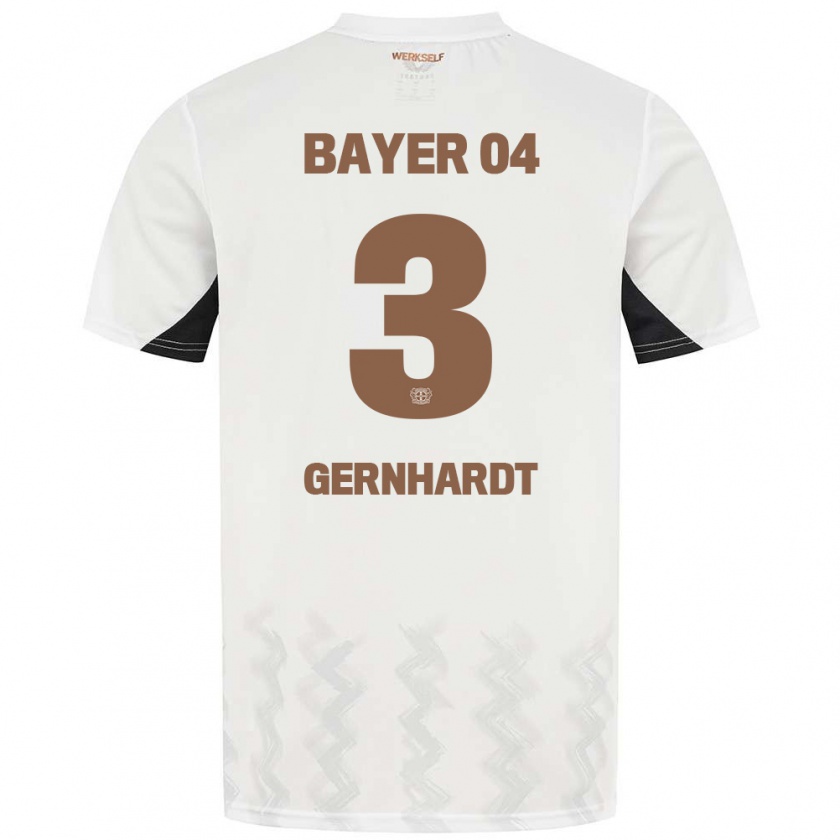 Kandiny Kinder Nils Gernhardt #3 Weiß Schwarz Auswärtstrikot Trikot 2024/25 T-Shirt