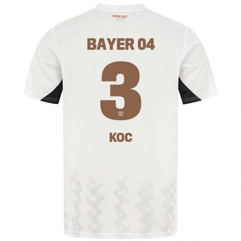 Kandiny Kinder Halil Koc #3 Weiß Schwarz Auswärtstrikot Trikot 2024/25 T-Shirt