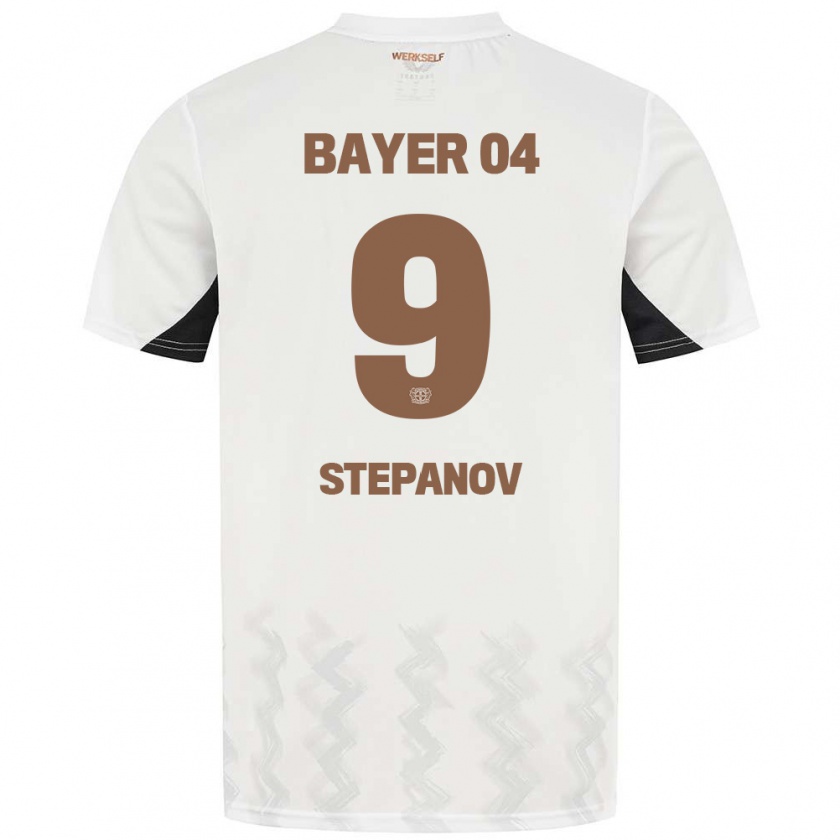 Kandiny Kinder Artem Stepanov #9 Weiß Schwarz Auswärtstrikot Trikot 2024/25 T-Shirt