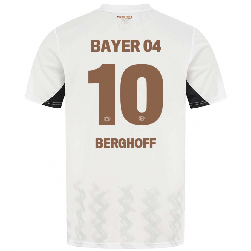 Kandiny Kinder Jonah Berghoff #10 Weiß Schwarz Auswärtstrikot Trikot 2024/25 T-Shirt