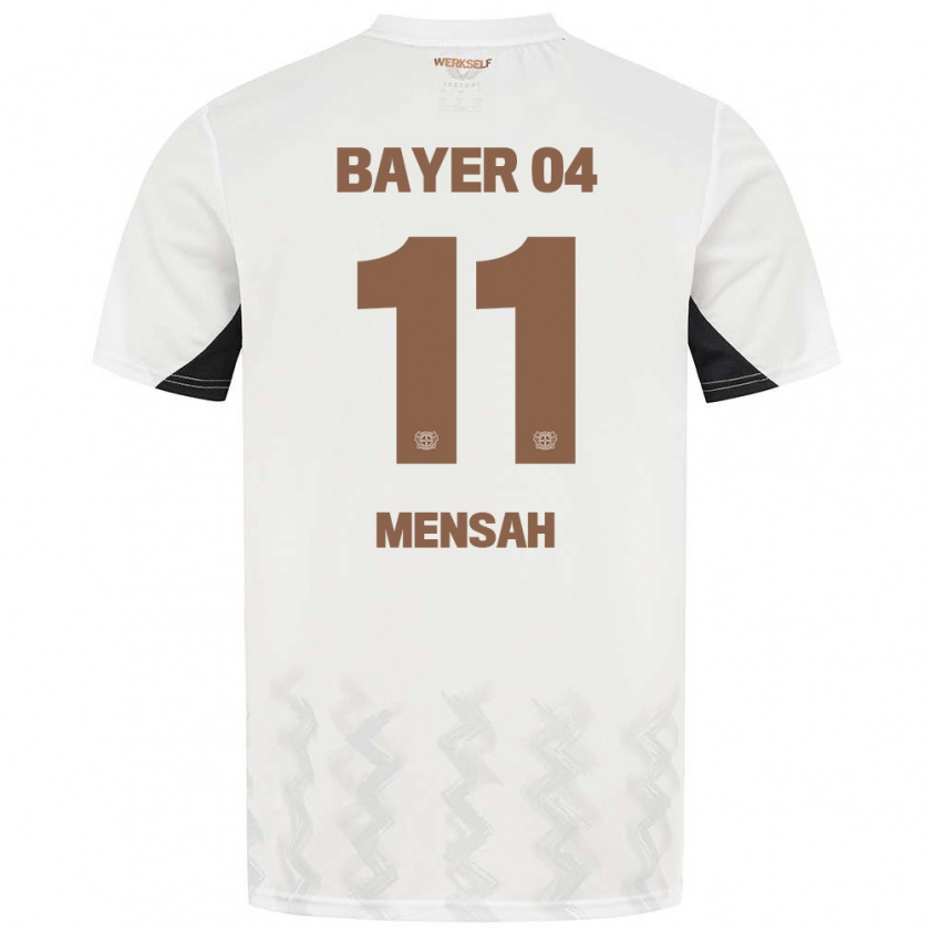 Kandiny Kinder Jeremiah Mensah #11 Weiß Schwarz Auswärtstrikot Trikot 2024/25 T-Shirt