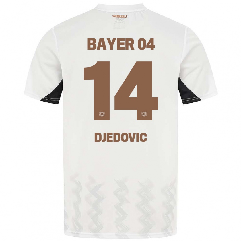 Kandiny Kinder Melis Djedovic #14 Weiß Schwarz Auswärtstrikot Trikot 2024/25 T-Shirt