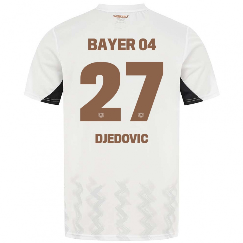 Kandiny Kinder Seldin Djedovic #27 Weiß Schwarz Auswärtstrikot Trikot 2024/25 T-Shirt