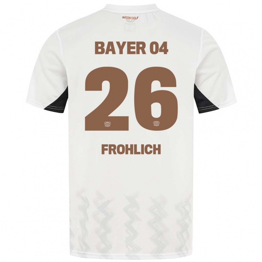 Kandiny Kinder Clara Fröhlich #26 Weiß Schwarz Auswärtstrikot Trikot 2024/25 T-Shirt