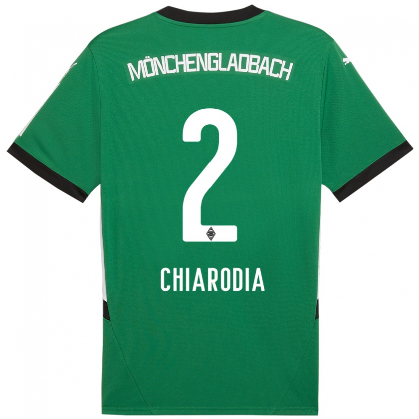 Kandiny Kinder Fabio Chiarodia #2 Grün Weiß Auswärtstrikot Trikot 2024/25 T-Shirt