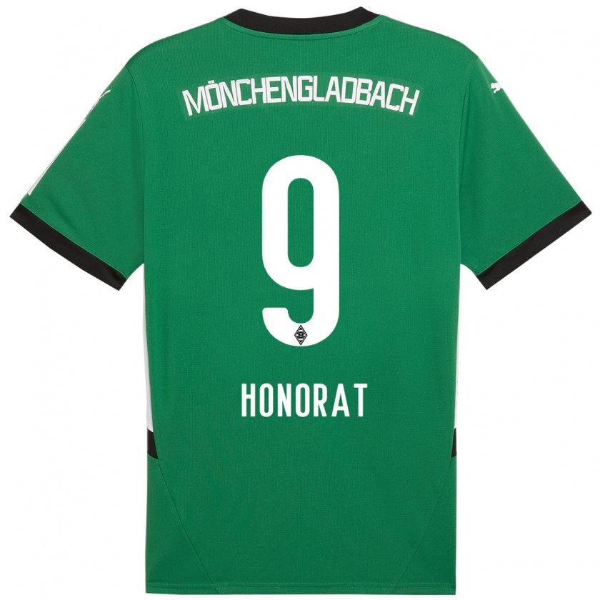 Kandiny Kinder Franck Honorat #9 Grün Weiß Auswärtstrikot Trikot 2024/25 T-Shirt