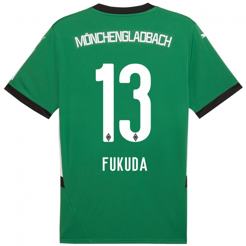 Kandiny Kinder Shio Fukuda #13 Grün Weiß Auswärtstrikot Trikot 2024/25 T-Shirt