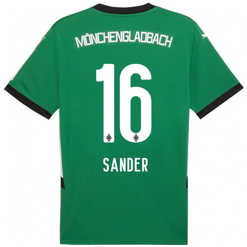 Kandiny Kinder Philipp Sander #16 Grün Weiß Auswärtstrikot Trikot 2024/25 T-Shirt